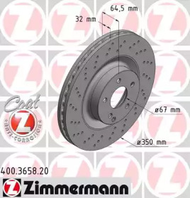 Тормозной диск (ZIMMERMANN: 400.3658.20)