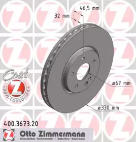 Тормозной диск (ZIMMERMANN: 400.3673.20)