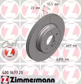 Тормозной диск (ZIMMERMANN: 400.3677.20)