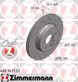 Тормозной диск (ZIMMERMANN: 400.3677.52)