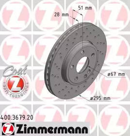 Тормозной диск (ZIMMERMANN: 400.3679.20)