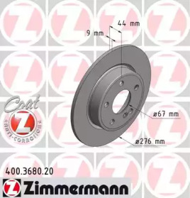 Тормозной диск (ZIMMERMANN: 400.3680.20)