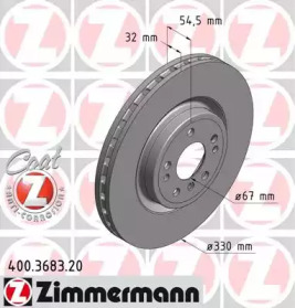 Тормозной диск (ZIMMERMANN: 400.3683.20)