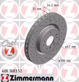 Тормозной диск (ZIMMERMANN: 400.3683.52)