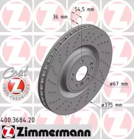 Тормозной диск (ZIMMERMANN: 400.3684.20)