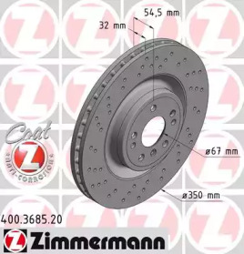 Тормозной диск (ZIMMERMANN: 400.3685.20)