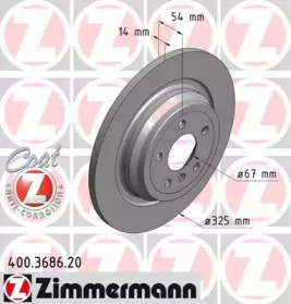 Тормозной диск (ZIMMERMANN: 400.3686.20)