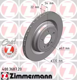 Тормозной диск (ZIMMERMANN: 400.3687.20)