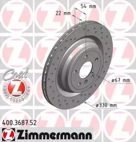 Тормозной диск (ZIMMERMANN: 400.3687.52)