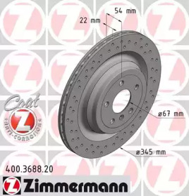 Тормозной диск (ZIMMERMANN: 400.3688.20)