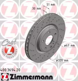 Тормозной диск (ZIMMERMANN: 400.3694.20)