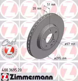 Тормозной диск (ZIMMERMANN: 400.3695.20)