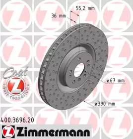 Тормозной диск (ZIMMERMANN: 400.3696.20)