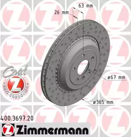 Тормозной диск (ZIMMERMANN: 400.3697.20)