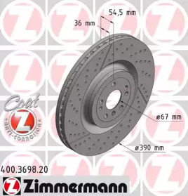 Тормозной диск (ZIMMERMANN: 400.3698.20)