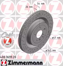 Тормозной диск (ZIMMERMANN: 400.3699.20)