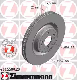 Тормозной диск (ZIMMERMANN: 400.5500.20)