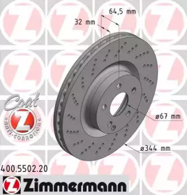 Тормозной диск (ZIMMERMANN: 400.5502.20)