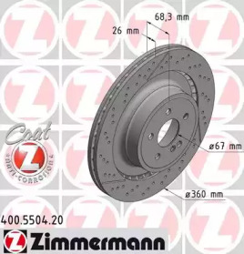 Тормозной диск (ZIMMERMANN: 400.5504.20)