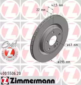 Тормозной диск (ZIMMERMANN: 400.5506.20)