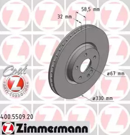 Тормозной диск (ZIMMERMANN: 400.5509.20)