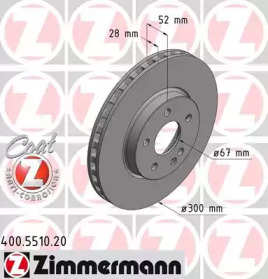 Тормозной диск (ZIMMERMANN: 400.5510.20)