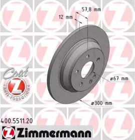 Тормозной диск (ZIMMERMANN: 400.5511.20)