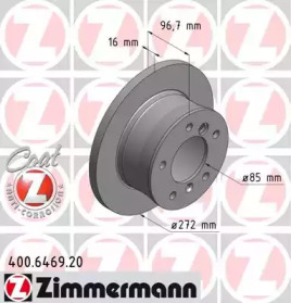 Тормозной диск (ZIMMERMANN: 400.6469.20)