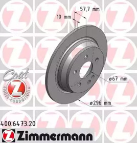 Тормозной диск (ZIMMERMANN: 400.6473.20)