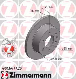 Тормозной диск (ZIMMERMANN: 400.6477.20)