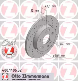 Тормозной диск (ZIMMERMANN: 400.1406.52)