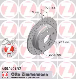 Тормозной диск (ZIMMERMANN: 400.1407.52)