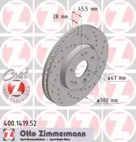 Тормозной диск (ZIMMERMANN: 400.1419.52)