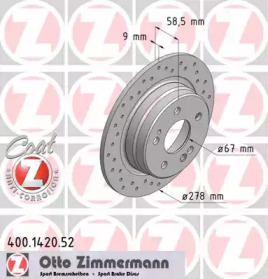 Тормозной диск (ZIMMERMANN: 400.1420.52)