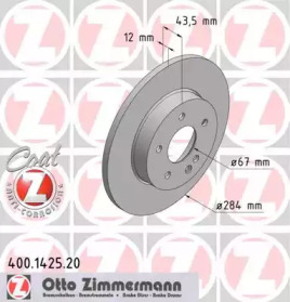 Тормозной диск (ZIMMERMANN: 400.1425.20)