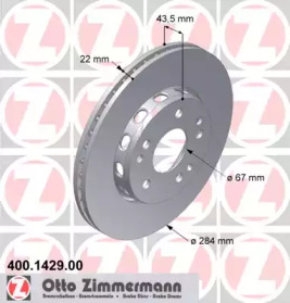 Тормозной диск (ZIMMERMANN: 400.1429.00)