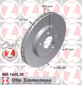 Тормозной диск (ZIMMERMANN: 400.1435.20)