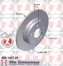 Тормозной диск (ZIMMERMANN: 400.1437.20)