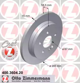 Тормозной диск (ZIMMERMANN: 400.3604.20)