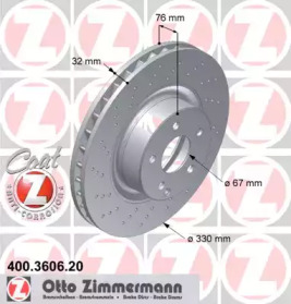 Тормозной диск (ZIMMERMANN: 400.3606.20)