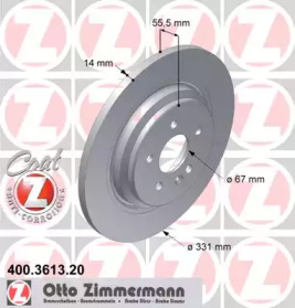 Тормозной диск (ZIMMERMANN: 400.3613.20)