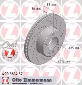 Тормозной диск (ZIMMERMANN: 400.3614.52)