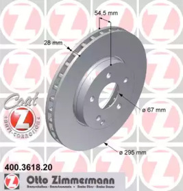 Тормозной диск (ZIMMERMANN: 400.3618.20)