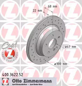 Тормозной диск (ZIMMERMANN: 400.3622.52)