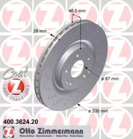 Тормозной диск (ZIMMERMANN: 400.3624.20)