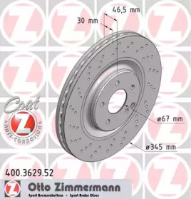 Тормозной диск (ZIMMERMANN: 400.3629.52)