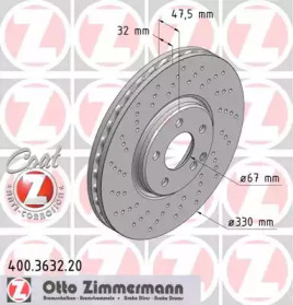 Тормозной диск (ZIMMERMANN: 400.3632.20)