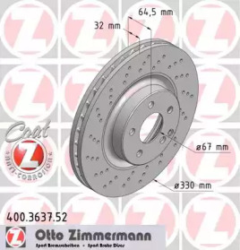 Тормозной диск (ZIMMERMANN: 400.3637.52)