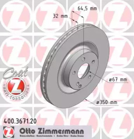 Тормозной диск (ZIMMERMANN: 400.3671.20)