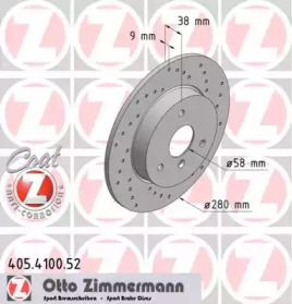 Тормозной диск (ZIMMERMANN: 405.4100.52)